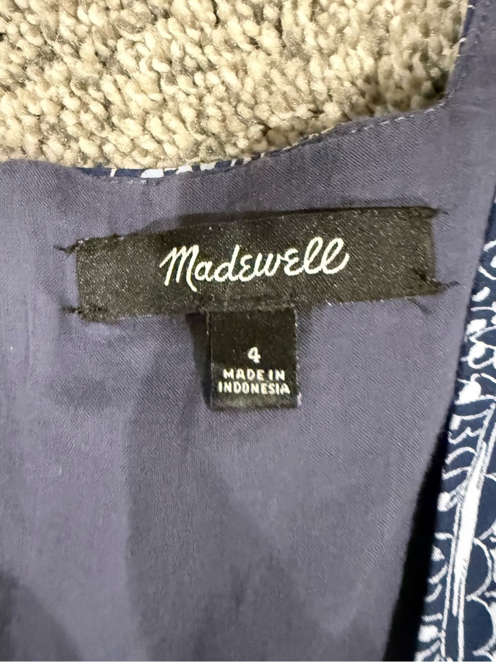 Madewell Blue Poplin Cotton Puff Sleeve Tiered Mini Babydoll Dress Women’s US 4 - Picture 6 of 14